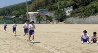 ２年女子走り中