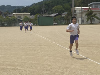 ３年男子走り中